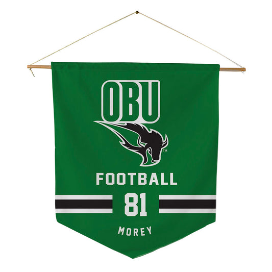 OKBU - NCAA Football : Kaden Morey - Pennant - 18" x 21"-0