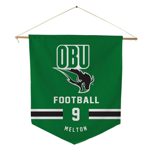 OKBU - NCAA Football : Darius Melton - Pennant - 18" x 21"-0