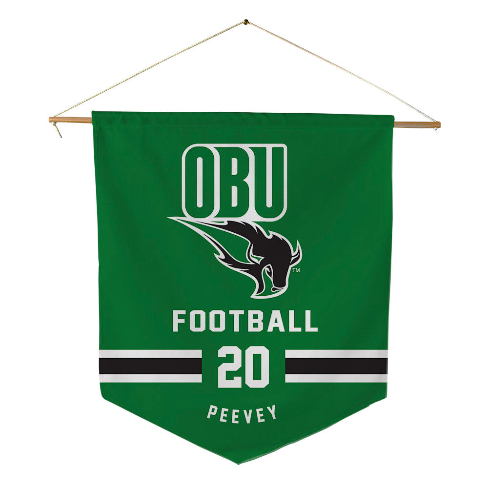OKBU - NCAA Football : Caden Peevey - Pennant - 18" x 21"-0