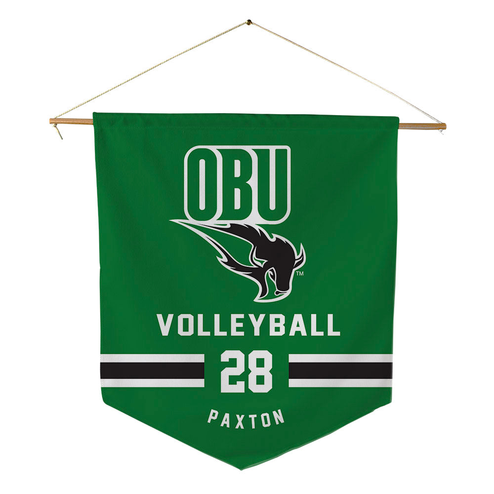 OKBU - NCAA Women's Volleyball : Taegan Paxton - Pennant - 18" x 21"-0
