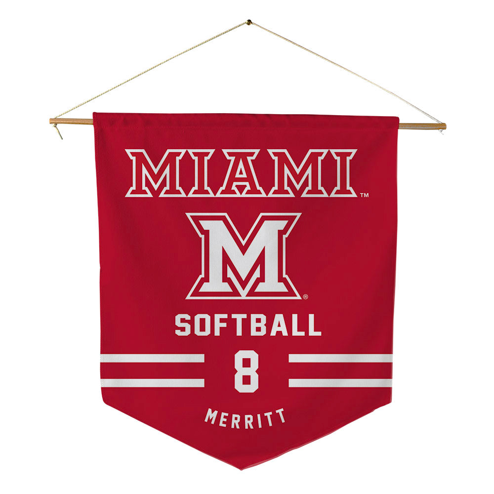 Miami of Ohio - NCAA Softball : Holly Merritt - Pennant - 18" x 21"-0