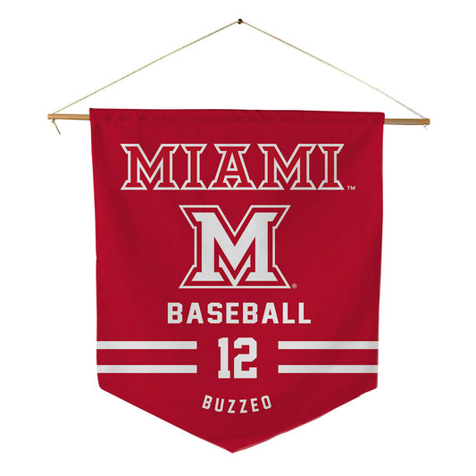 Miami of Ohio - NCAA Baseball : Blake Buzzeo - Pennant - 18" x 21"-0