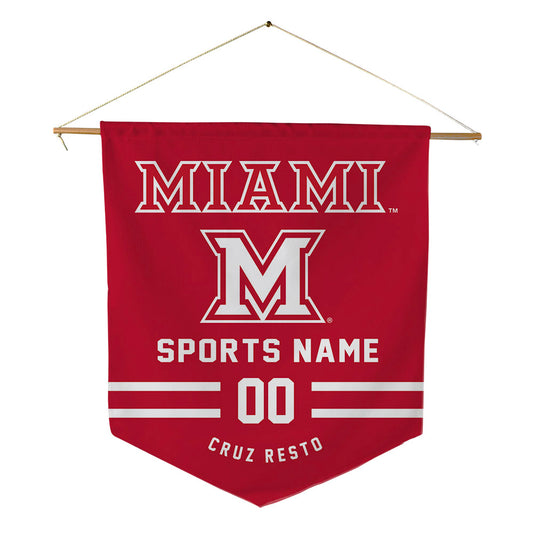 Miami of Ohio - NCAA Baseball : Diego Josue Cruz Resto - Pennant - 18" x 21"-0