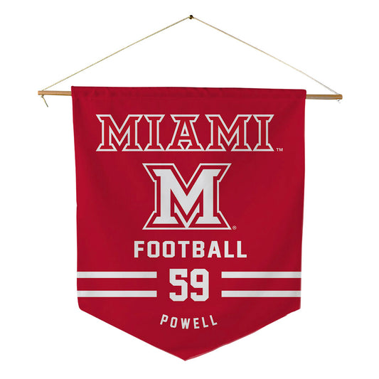 Miami of Ohio - NCAA Football : Hudson Powell - Pennant - 18" x 21"-0