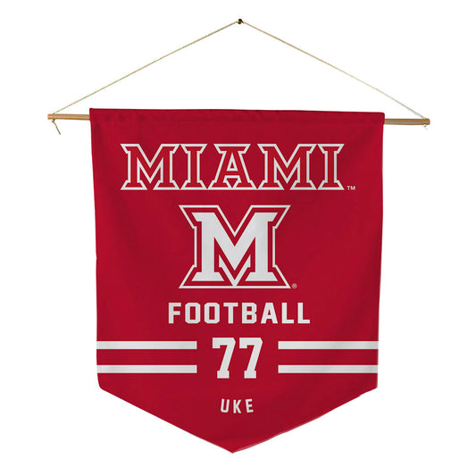Miami of Ohio - NCAA Football : Austin Uke - Pennant - 18" x 21"-0