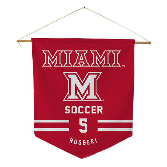 Miami of Ohio - NCAA Women's Soccer : Hannah Ruggeri - Pennant - 18" x 21"-0