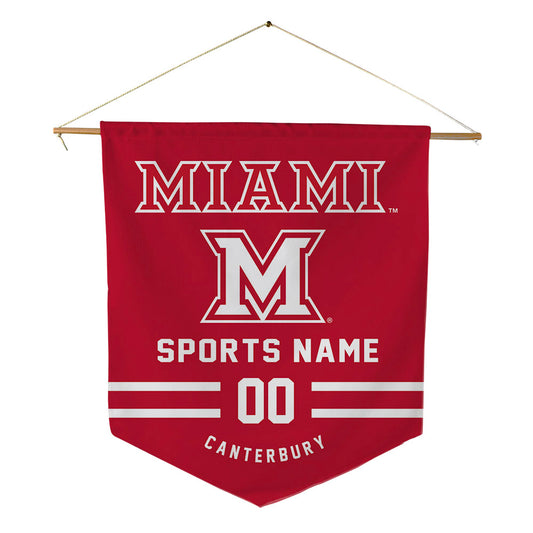 Miami of Ohio - NCAA Baseball : Colin Canterbury - Pennant - 18" x 21"-0
