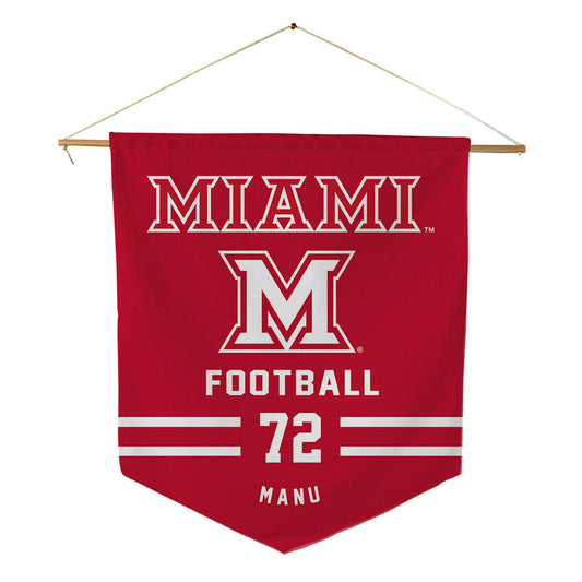 Miami of Ohio - NCAA Football : Kris Manu - Pennant - 18" x 21"-0