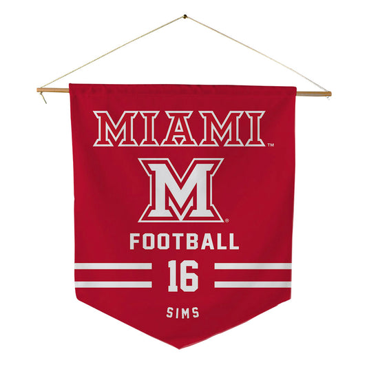 Miami of Ohio - NCAA Football : Ryan Sims - Pennant - 18" x 21"-0