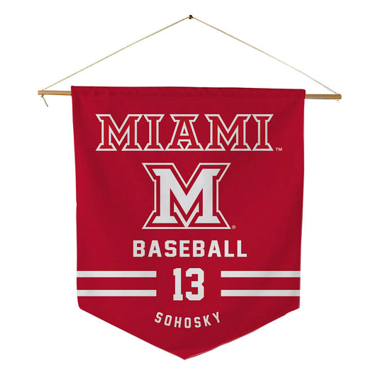 Miami of Ohio - NCAA Baseball : Zac Sohosky - Pennant - 18" x 21"-0