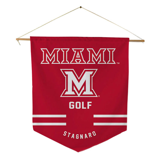 Miami of Ohio - NCAA Men's Golf : Michael Stagnaro - Pennant - 18" x 21"-0