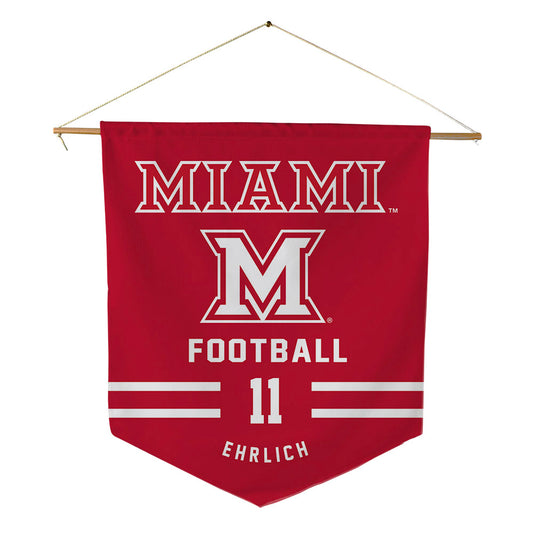 Miami of Ohio - NCAA Football : Noah Ehrlich - Pennant - 18" x 21"-0