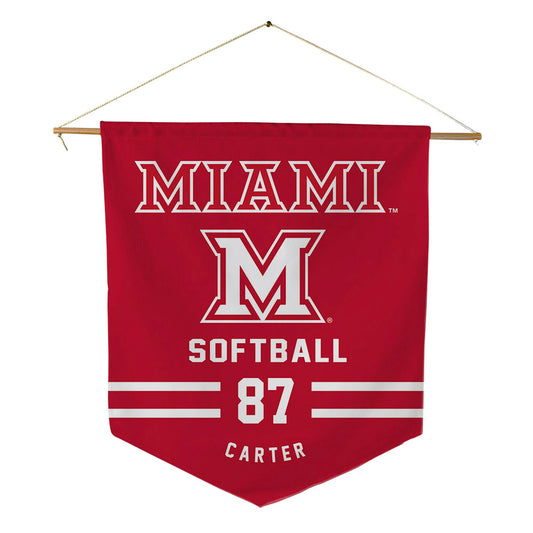 Miami of Ohio - NCAA Softball : Ella Carter - Pennant - 18" x 21"-0