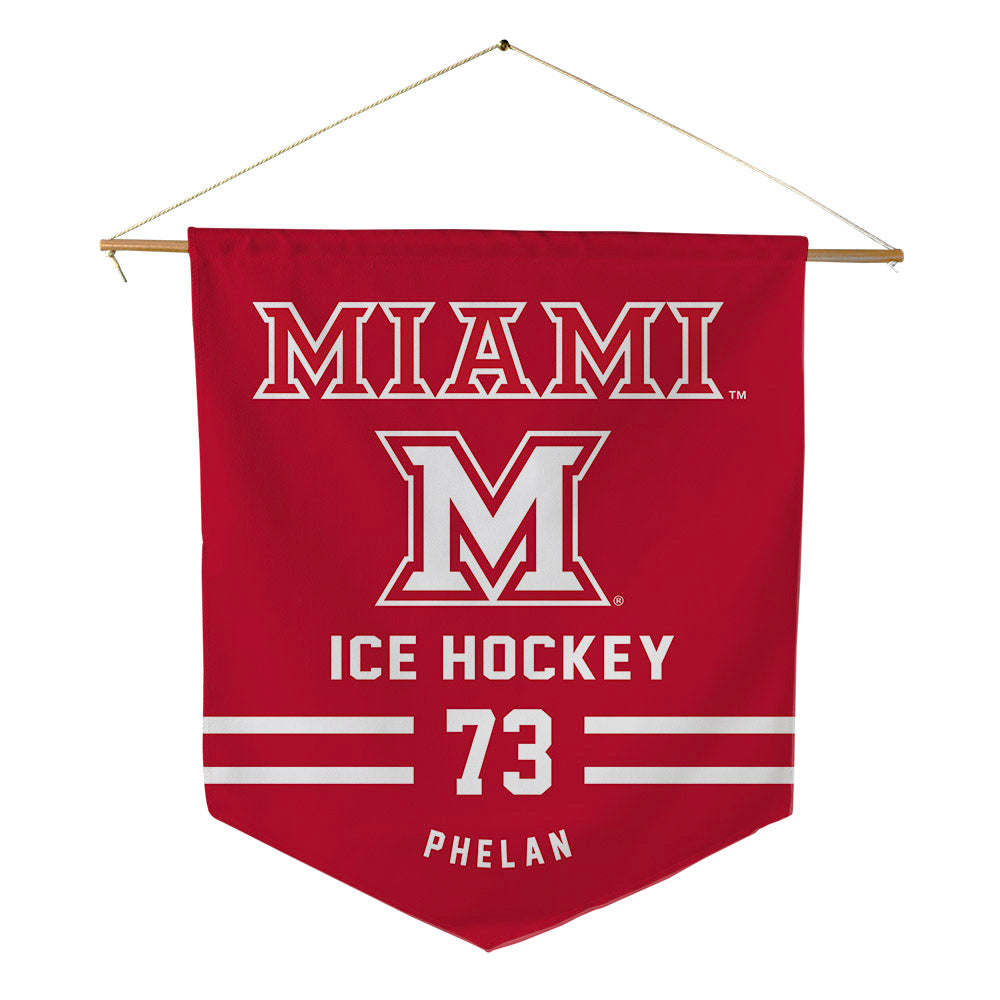 Miami of Ohio - NCAA Men's Ice Hockey : Michael Phelan - Pennant - 18" x 21"-0