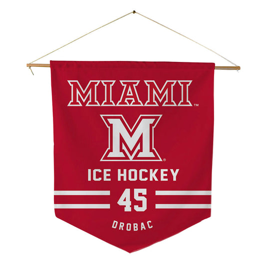 Miami of Ohio - NCAA Men's Ice Hockey : Matteo Drobac - Pennant - 18" x 21"-0