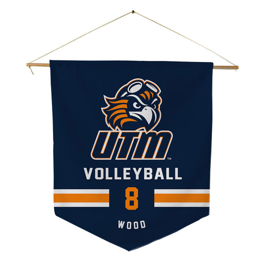 UT Martin - NCAA Women's Volleyball : Megan Wood - Pennant - 18" x 21"-0