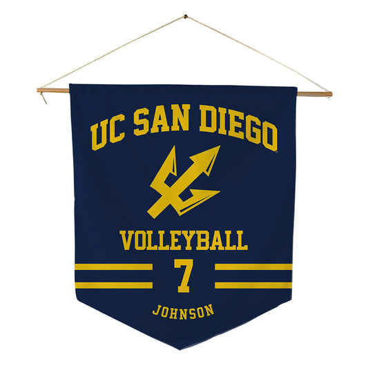 UCSD - NCAA Women's Volleyball : Madison Johnson - Pennant - 18" x 21"-0
