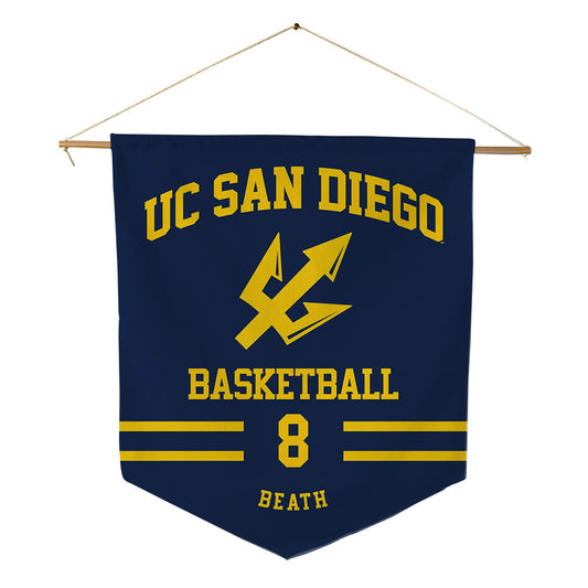 UCSD - NCAA Men's Basketball : Leo Beath - Pennant - 18" x 21"-0