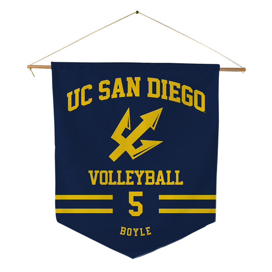 UCSD - NCAA Men's Volleyball : Evan Boyle - Pennant - 18" x 21"-0