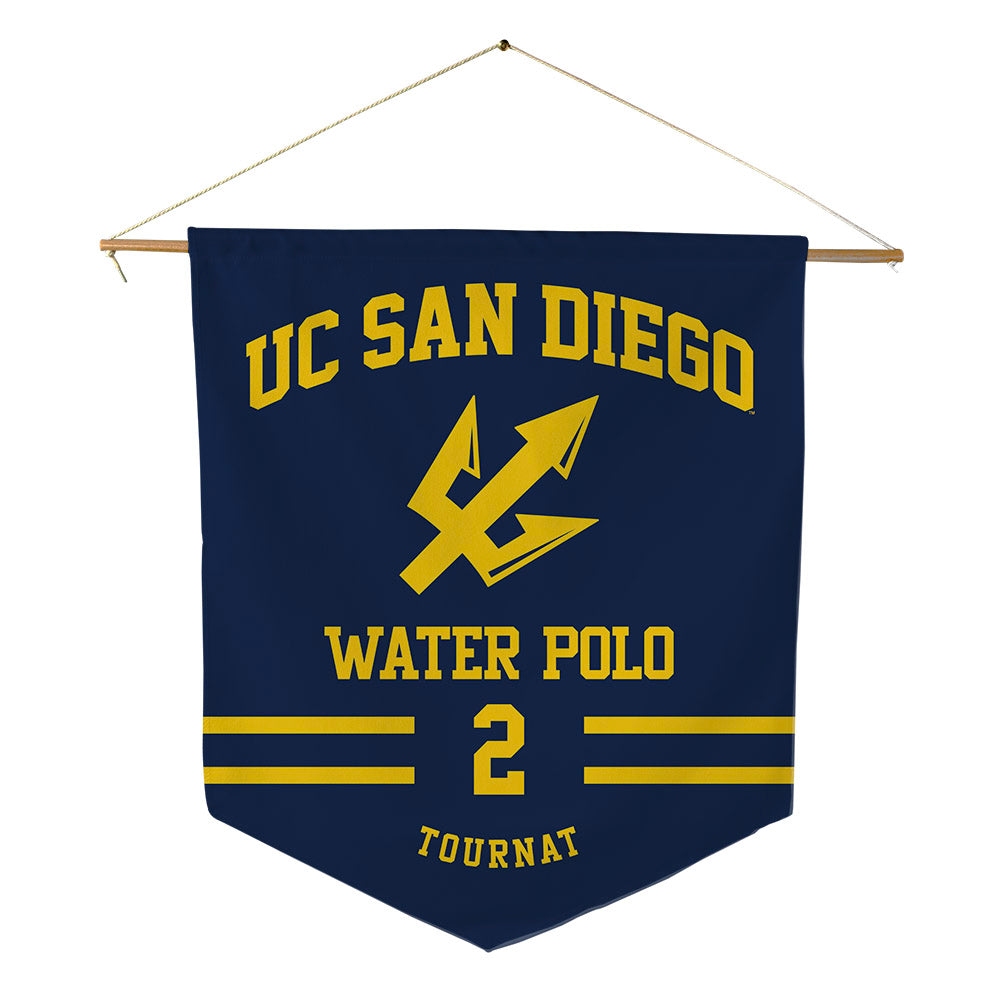 UCSD - NCAA Men's Water Polo : Collin Tournat - Pennant - 18" x 21"-0