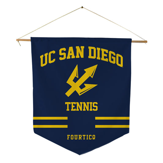 UCSD - NCAA Men's Tennis : Trey Fourticq - Pennant - 18" x 21"-0