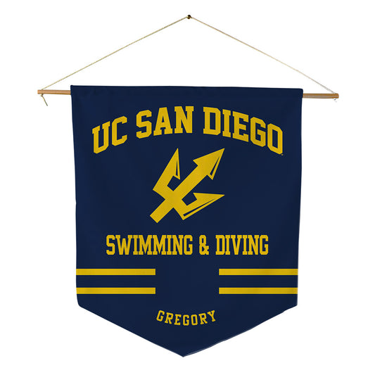 UCSD - NCAA Women's Swimming : Hayley Gregory - Pennant - 18" x 21"-0