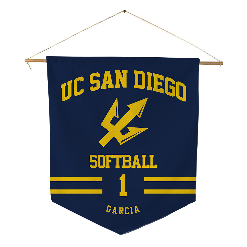 UCSD - NCAA Softball : Haley Garcia - Pennant - 18" x 21"-0
