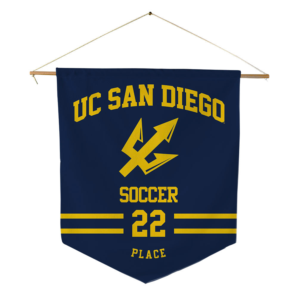 UCSD - NCAA Men's Soccer : Connor Place - Pennant - 18" x 21"-0