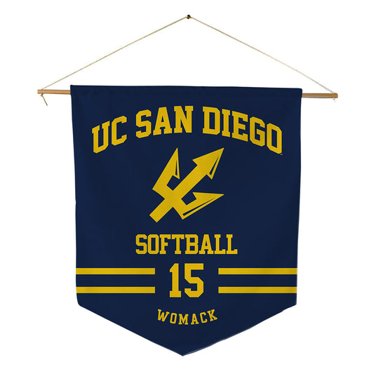 UCSD - NCAA Softball : Samantha Womack - Pennant - 18" x 21"-0