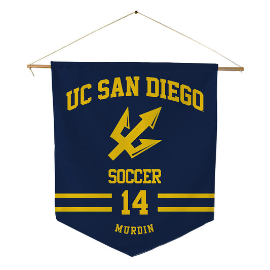 UCSD - NCAA Men's Soccer : Liam Murdin - Pennant - 18" x 21"-0