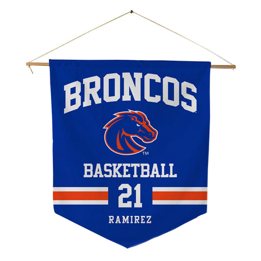 Boise State - NCAA Men's Basketball : Brennan Ramirez - Pennant - 18" x 21"-0