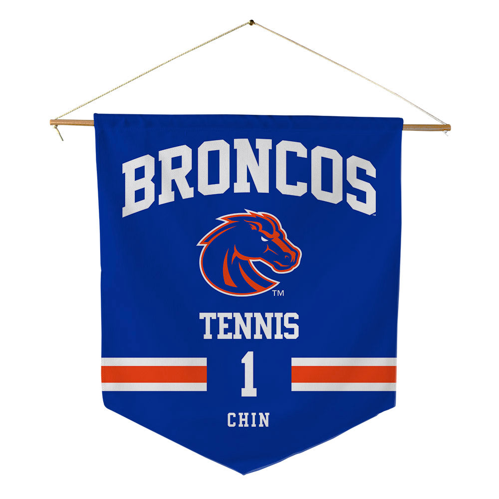 Boise State - NCAA Men's Tennis : John Chin - Pennant - 18" x 21"-0