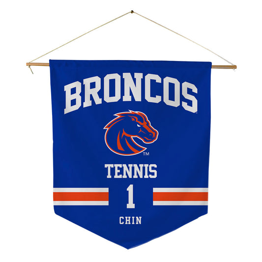 Boise State - NCAA Men's Tennis : John Chin - Pennant - 18" x 21"-0