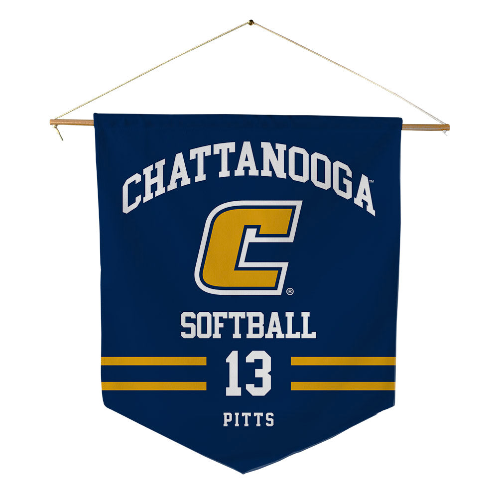 UTC - NCAA Softball : Baileigh Pitts - Pennant - 18" x 21"-0
