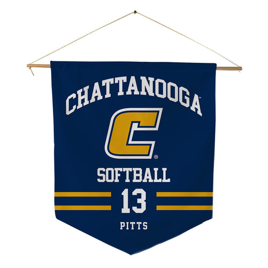 UTC - NCAA Softball : Baileigh Pitts - Pennant - 18" x 21"-0