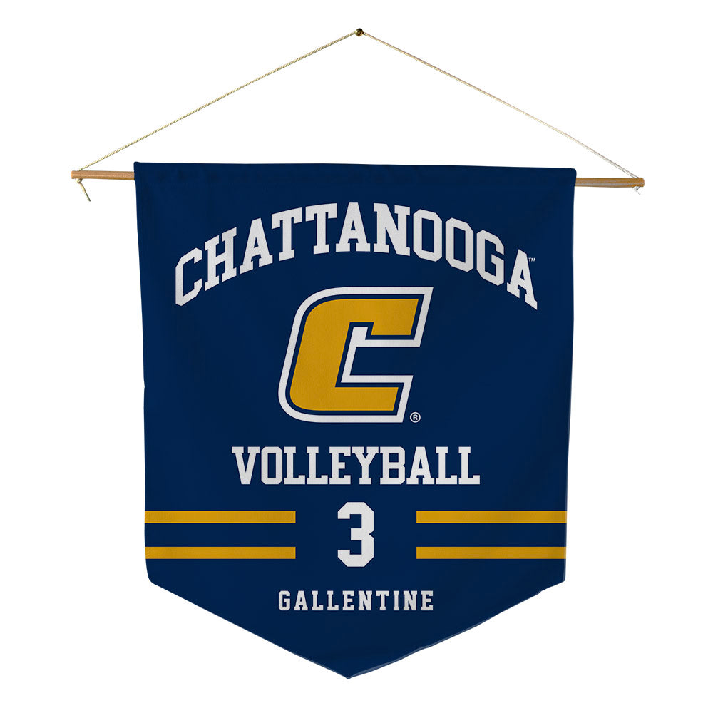 UTC - NCAA Women's Volleyball : Paige Gallentine - Pennant - 18" x 21"-0