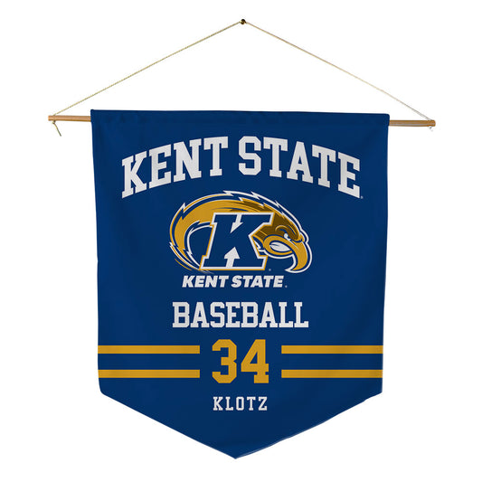 Kent State - NCAA Baseball : Hunter Klotz - Pennant - 18" x 21"-0