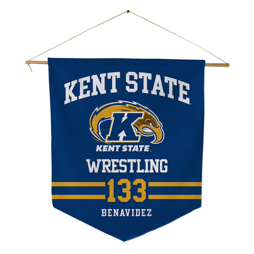 Kent State - NCAA Wrestling : Adan Benavidez - Pennant - 18" x 21"-0