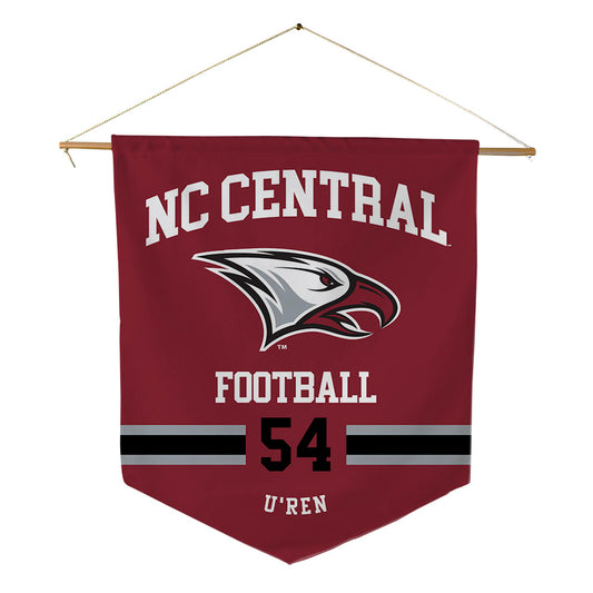 NCCU - NCAA Football : Max U'Ren - Pennant - 18" x 21"-0