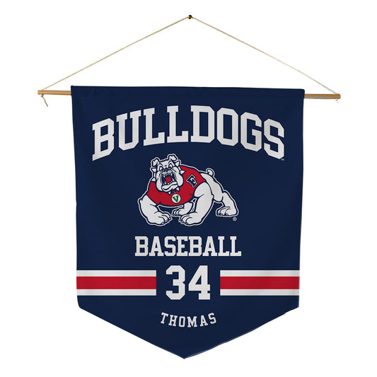 Fresno State - NCAA Baseball : Brandon Thomas - Pennant - 18" x 21"-0