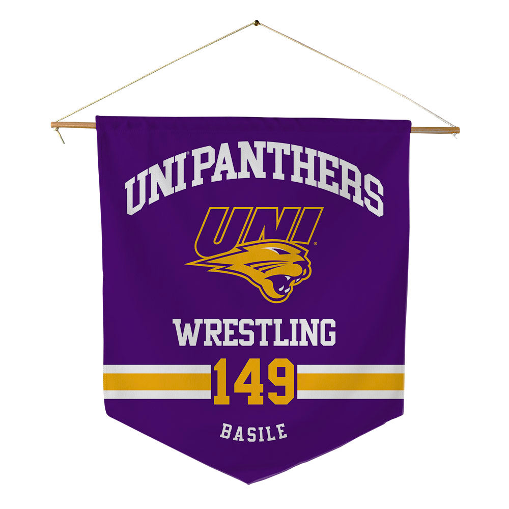 Northern Iowa - NCAA Wrestling : Ethan Basile - Pennant - 18" x 21"-0