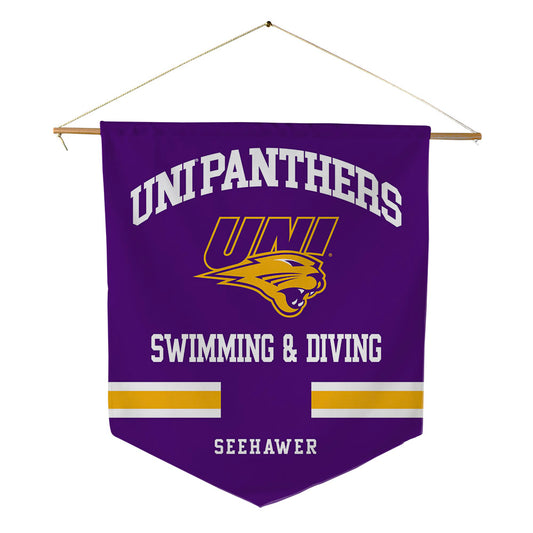 Northern Iowa - NCAA Women's Swimming & Diving : Paige Seehawer - Pennant - 18" x 21"-0