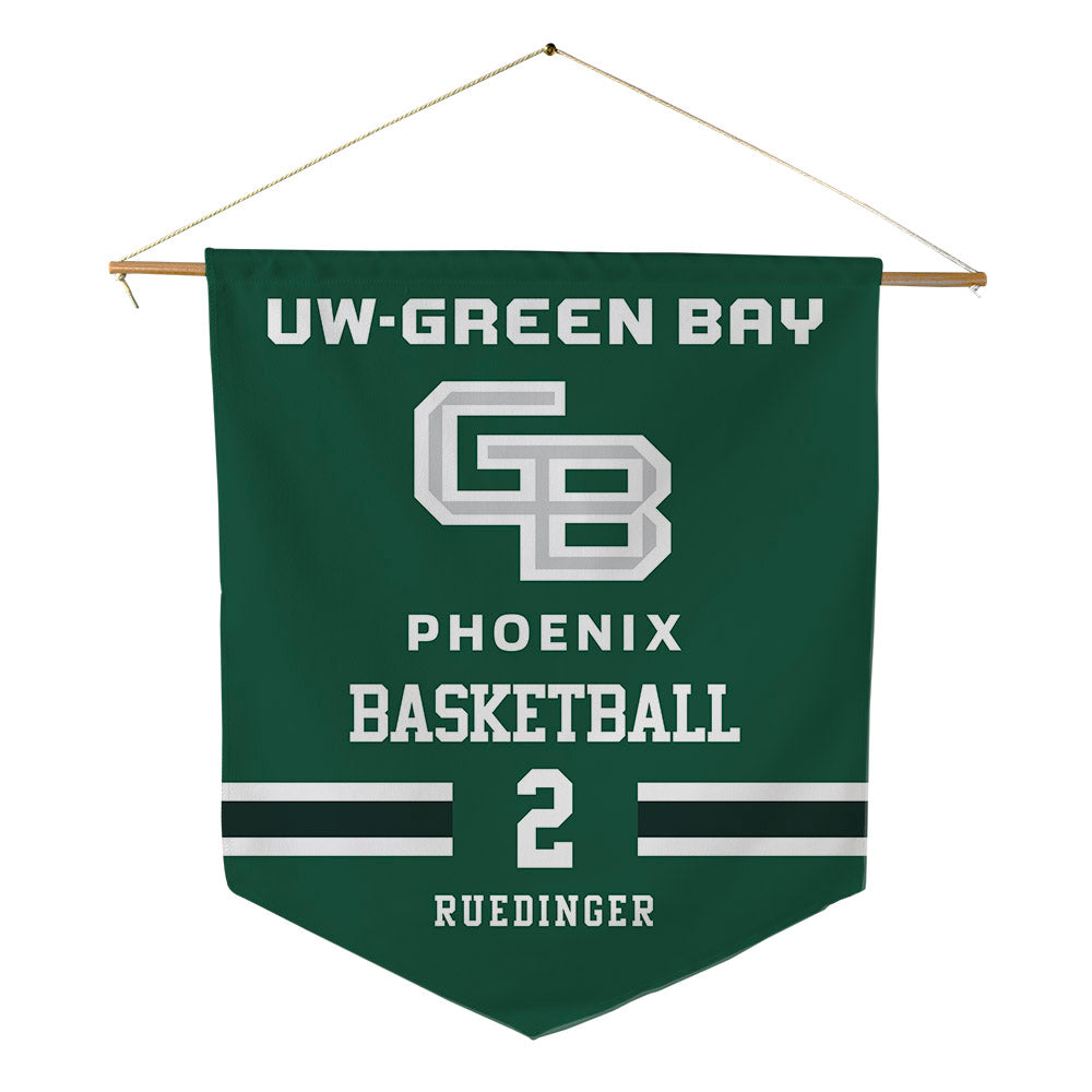 UW Green Bay - NCAA Men's Basketball : Preston Ruedinger - Pennant - 18" x 21"-0