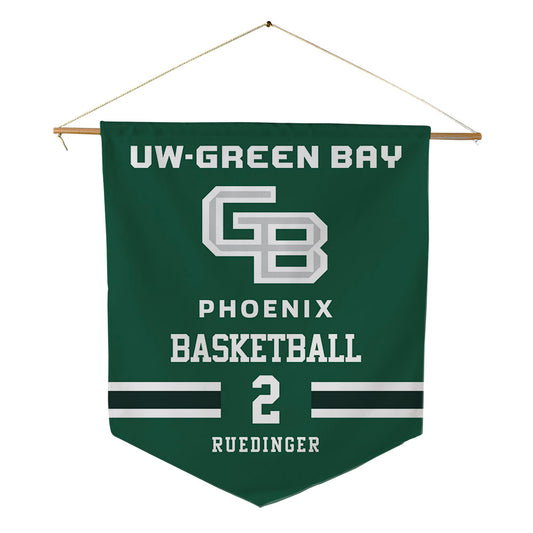 UW Green Bay - NCAA Men's Basketball : Preston Ruedinger - Pennant - 18" x 21"-0