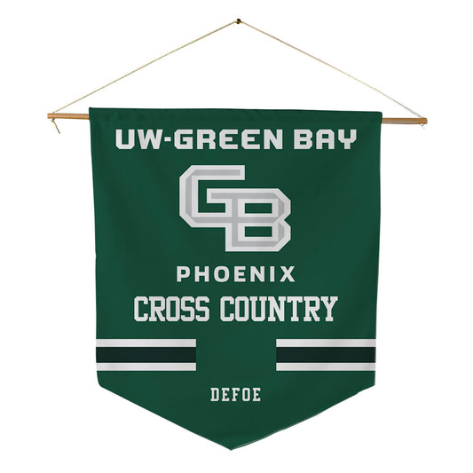 UW Green Bay - NCAA Men's Cross Country : Cree Defoe - Pennant - 18" x 21"-0