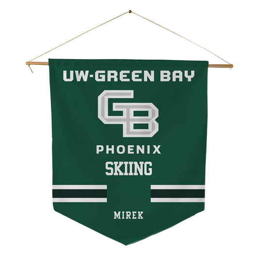 UW Green Bay - NCAA Skiing : Cole Mirek - Pennant - 18" x 21"-0