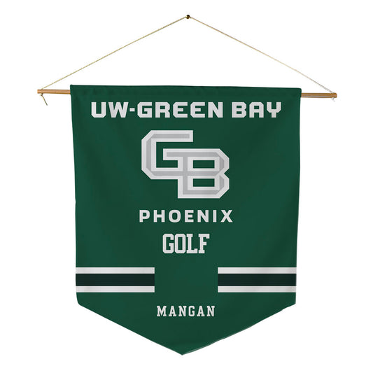 UW Green Bay - NCAA Women's Golf : Pink Mangan - Pennant - 18" x 21"-0