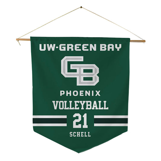 UW Green Bay - NCAA Women's Volleyball : Danilynn Schell - Pennant - 18" x 21"-0