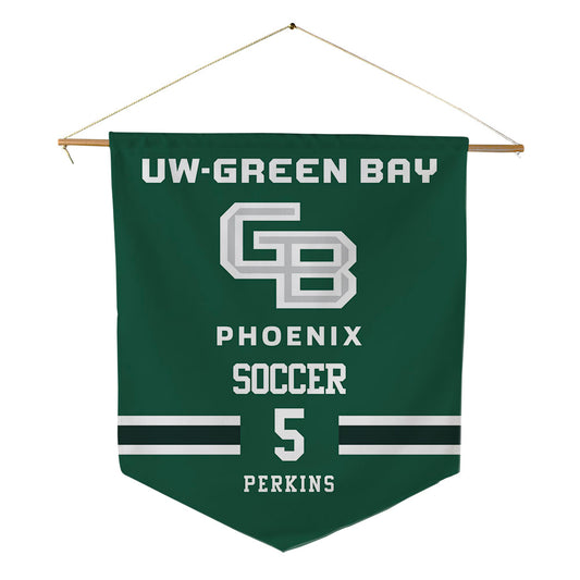 UW Green Bay - NCAA Men's Soccer : Ty Perkins - Pennant - 18" x 21"-0