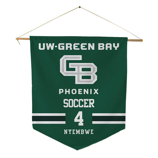 UW Green Bay - NCAA Men's Soccer : Rayme Nyembwe - Pennant - 18" x 21"-0